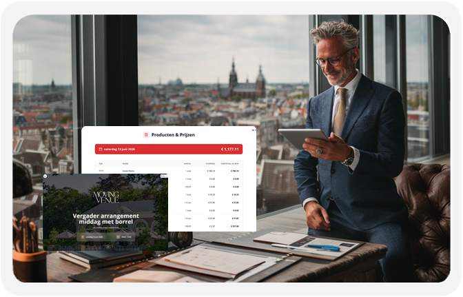 Zakelijke, compacte offerte voor vergaderingen op één pagina