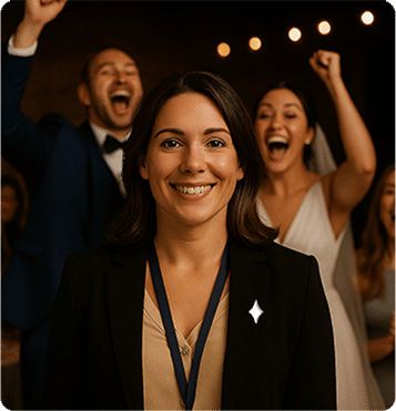 People celebrating at an event