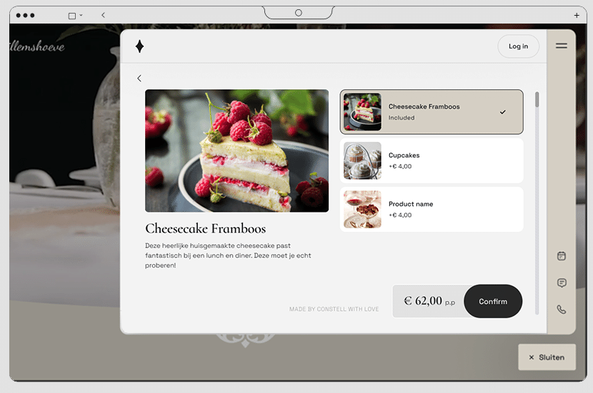 Sales widget screenshot
