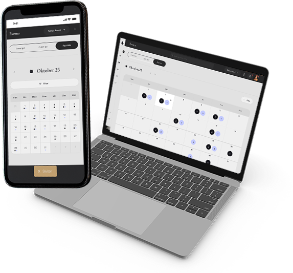 Constell mobiel vriendelijk - telefoon en laptop weergave